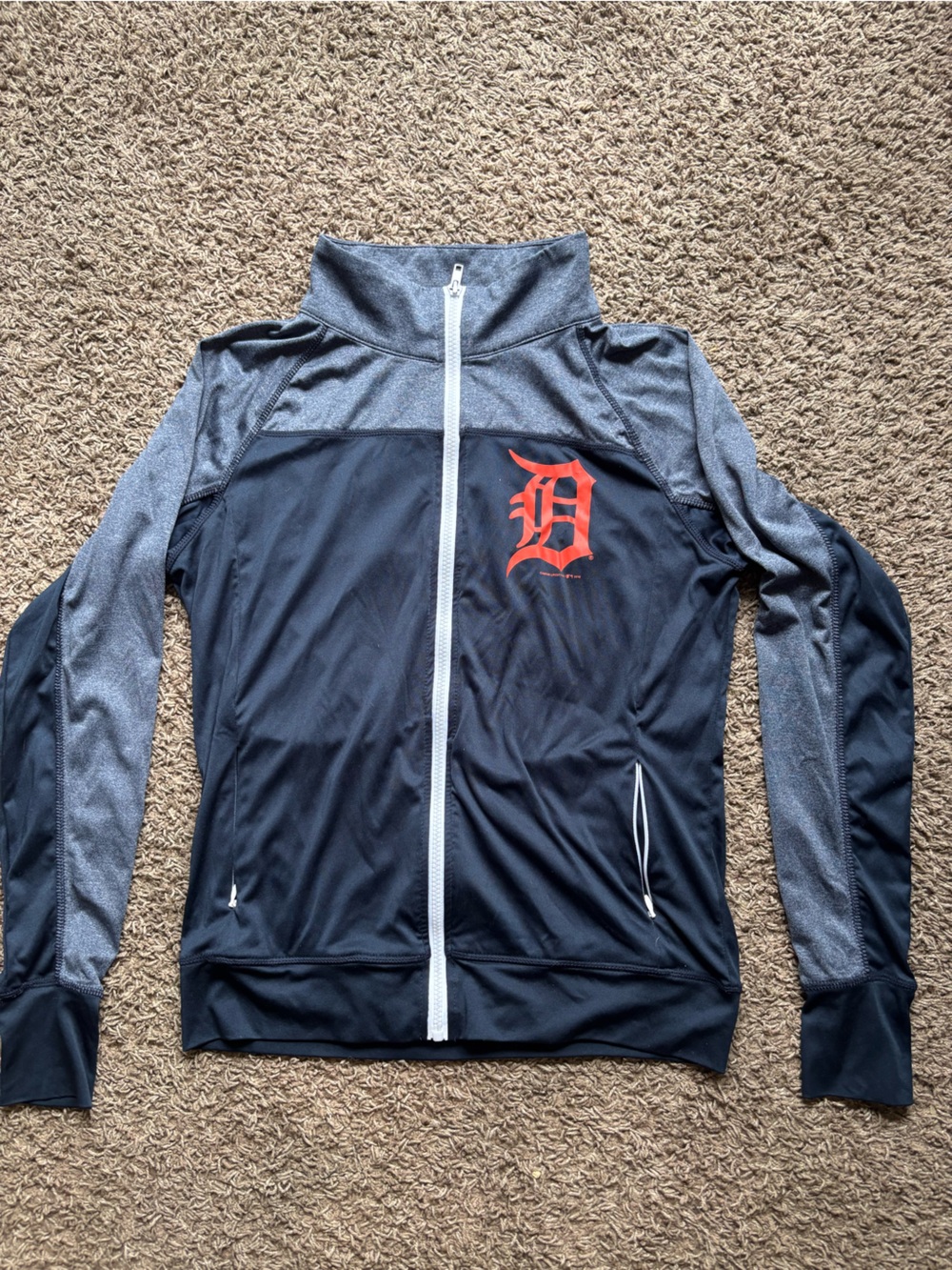 Detroit Tigers Full Zip Light Weight Jacket Women’s Small Campus Lifestyle MLB